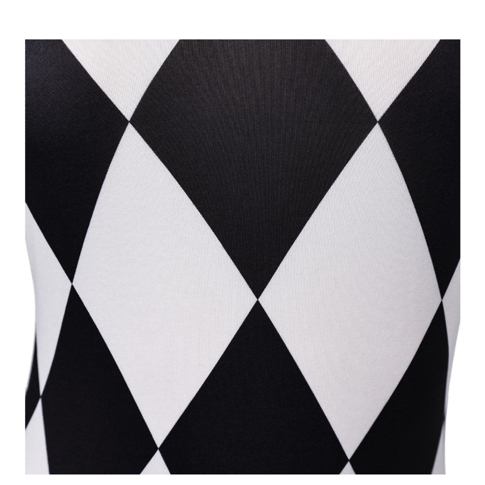 Dolls Kill Black and White Harlequin Jumpsuit - Picture 6 of 8